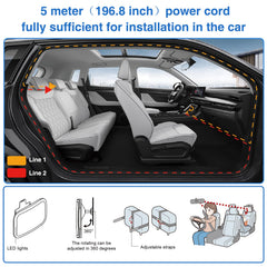 LeeWent smart baby car mirror crystal clear view with 360-degree swivel
