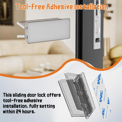LeeYean Sliding Door Lock 2 Pack flexible durable material for sliding glass doors