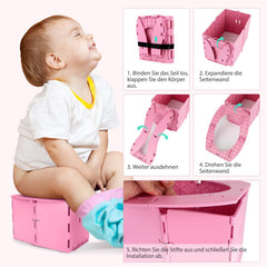 LEFUYAN travel-potty-pink-hygienic-cleaning-bag allows contactless cleanup during trips