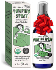 Legendairy Milk Pumping Spray bottle for easy, comfortable pumping sessions.