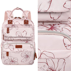 Legestori diaper bag backpack waterproof fabric withstands splashes on outings.