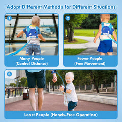 Lehoo Castle toddler leash retractable wrist strap enabling flexible hands-free exploration.