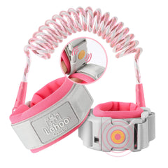 Lehoo Castle pink upgraded anti-lost wrist link closeup shows secure grip for toddlers
