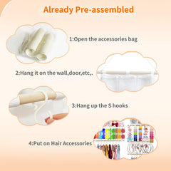 LEHSGY pre-assembled hair accessory organizer saves setup time.