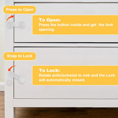 Leikedun transparent cabinet locks blend with kitchen decor