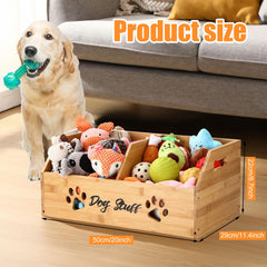 Leinuosen large dog toy bin side-handles show easy portability to yard or park.