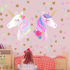 LEISENOR unicorn wall decal start unicorn: vibrant kids' room decor that sparks imagination.