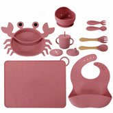Lemon Prime crab suction plate ready for mess-free meals on a tray.