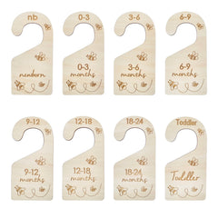 Lemon Shane Baby Closet Dividers set of 8 side view shows organized nursery wardrobe