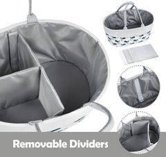 Lemonfilter Baby Diaper Caddy interior sections keep items neatly separated