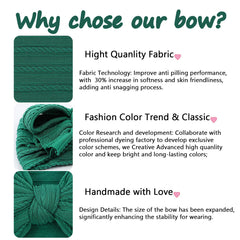 LemonSpace white bow headband flat lay; versatile color for outfits.