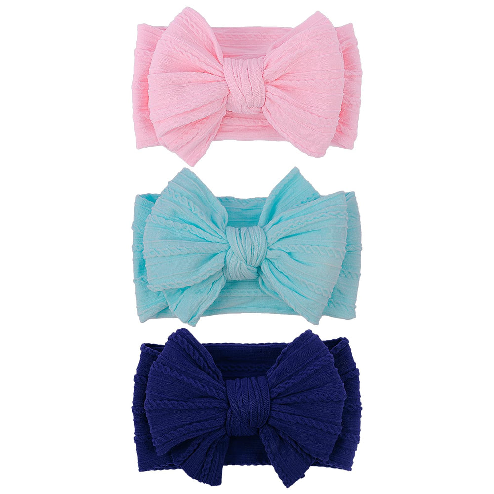 LemonSpace handmade headband close-up showing soft nylon bow for gentle daily wear.