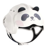 Lemrok MamboBaby helmet closeup showing secure 360° chin strap for a snug fit.