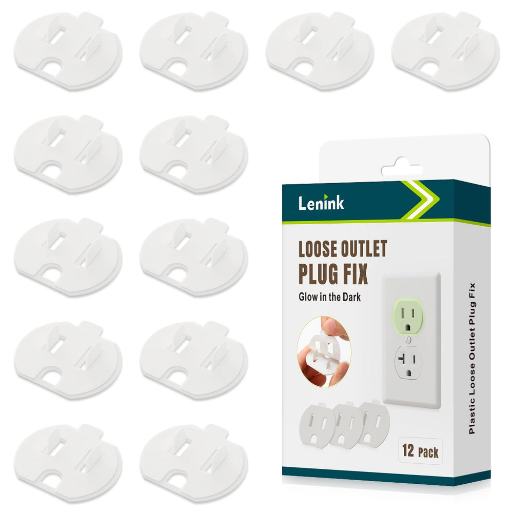 Lenink Loose Outlet Fix glow-in-the-dark pack helps locate plugs in low light.