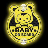 Leniutor Koala Baby On Board front view boosts car visibility for quick safety notice