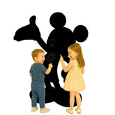 Leopard Design magnetic chalkboard mouse theme wall sticker offers roomy drawing space