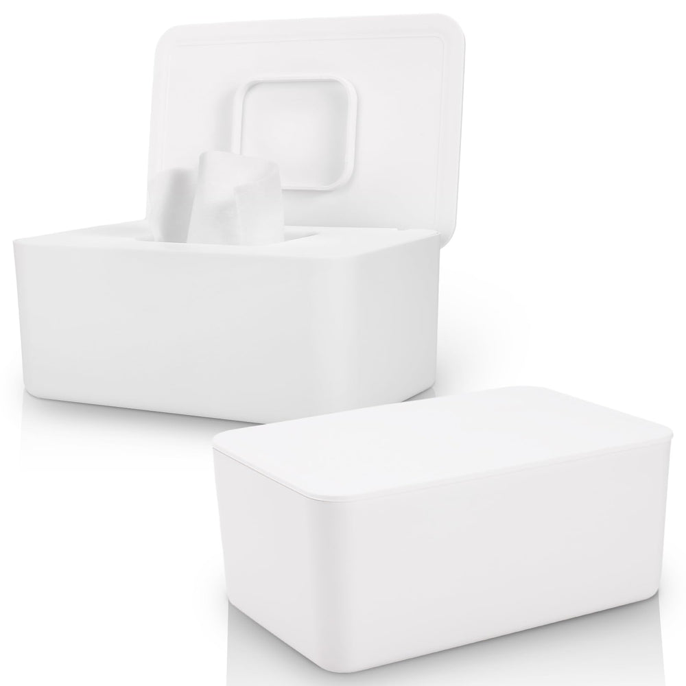 LEQXGO two-pack baby wipes dispenser front view for easy diaper changes