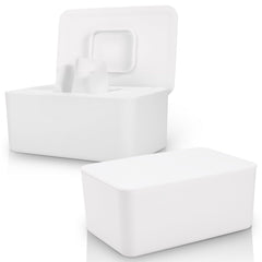 LEQXGO two-pack baby wipes dispenser front view for easy diaper changes
