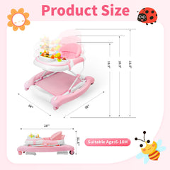 Lerrutue 5-in-1 baby walker in push-walker mode supports toddler stepping practice.