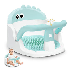 Lerrutue baby bath seat sitting up green offers secure upright bathing for 6+ months.