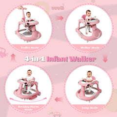 Lerrutue baby walker 4in1 mode pink supports growth stages through versatile play