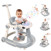 Lerrutue baby walker 4in1 steering wheel close-up shows interactive play and mobility