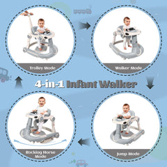Lerrutue baby walker anti-slip wheels provide stable floor movement