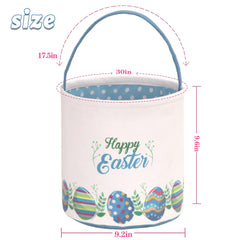 LessMo Easter basket open-top blue design, roomy for eggs, candies, and small gifts