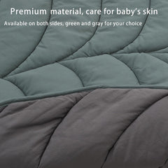 Letalong Cotton Leaf Nursery Rug folded compact view highlights easy storage and travel usefulness