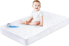 Letmxiu crib mattress protector front view demonstrates secure fit and leak protection.