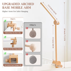 let's make baby crib mobile arm 360° rotation for flexible viewing angles
