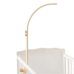 lets-make baby crib mobile arm curved-structure provides stable hanging for nursery mobiles.