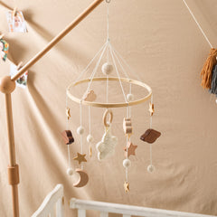 Let's Make natural handcrafted wood details for tactile exploration and nursery aesthetics