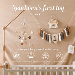 Let's Make cradle mobile bells produce gentle jingles to soothe babies