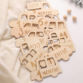 let's make baby monthly milestone cards wooden discs for timeless newborn photos and keepsake memories