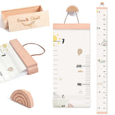 let's make growth chart box keepsake; sturdy pine keeps milestones safe for years