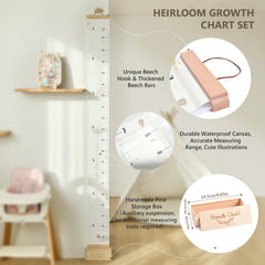 let's make growth chart rainbow canvas design adds calming nursery decor for baby