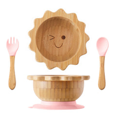 let's make bamboo suction bowl for babies with non-slip base supports self-feeding