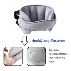 LETTON car head support gray mesh inner highlights breathable comfort during trips.