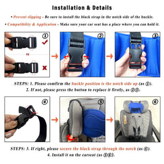 LETTON head-support-band adjustable-strap ensures universal compatibility across seats.