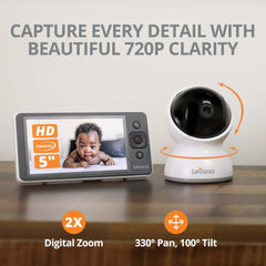 Levana Ella two PTZ cameras offer 330° pan and 100° tilt for full-room coverage.