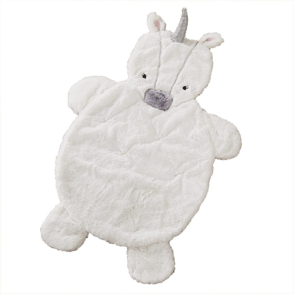 Levtex Baby Colette Playmat unicorn white pink grey plush floor comfort