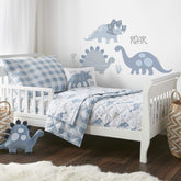 Levtex Baby Dino reversible quilt offers two patterns for cozy nights and versatile decor