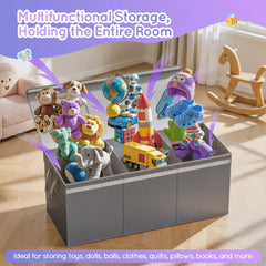 Lewondr toy chest foldable design saves space when not in use