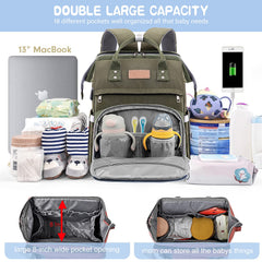 LexiRoman diaper bag backpack insulated bottle pockets keep bottles at the right temperature.