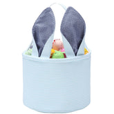 Leziazany Easter basket canvas seersucker for durable Easter storage