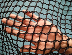 LGLFDJ black safety rope net on stair rail shows protective coverage for kids
