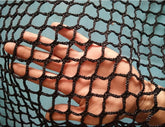 LGLFDJ black safety rope net knotless mesh closeup emphasizes durable child-safe protection.