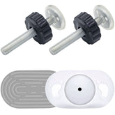 LhyBtm M10 gate adapter front view with wall protector for secure, wall-safe installation.