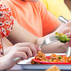 LIANYU toddler forks with smooth edges for kid-friendly dining.